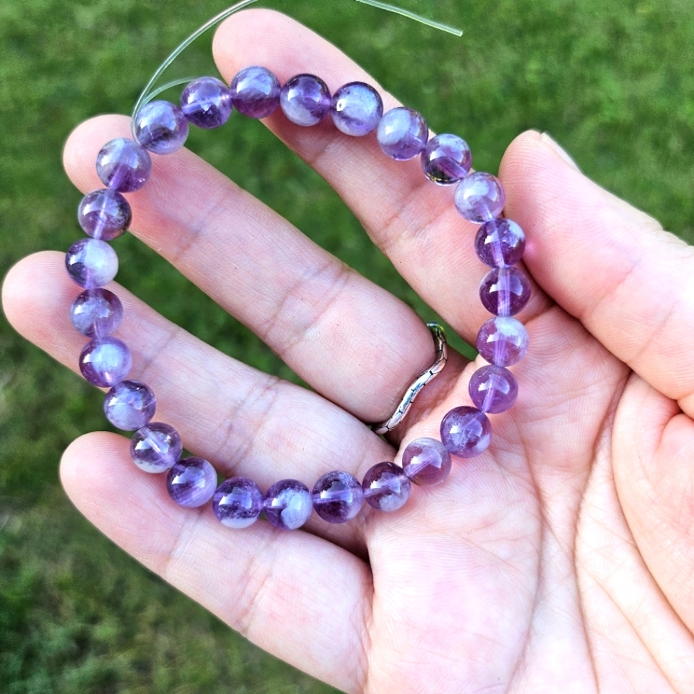 rare purple rabbit hair bracelet